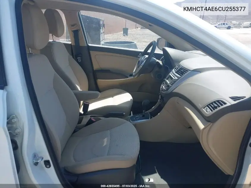 2012 Hyundai Accent Gls VIN: KMHCT4AE6CU255377 Lot: 42655495