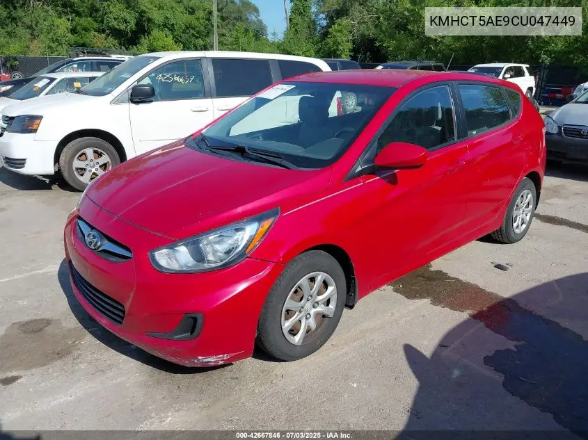 2012 Hyundai Accent Gs VIN: KMHCT5AE9CU047449 Lot: 42667846