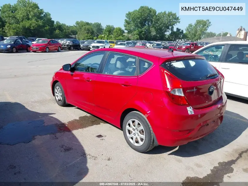 2012 Hyundai Accent Gs VIN: KMHCT5AE9CU047449 Lot: 42667846