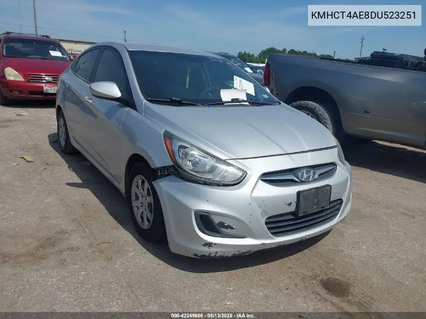 2013 Hyundai Accent Gls VIN: KMHCT4AE8DU523251 Lot: 42249686