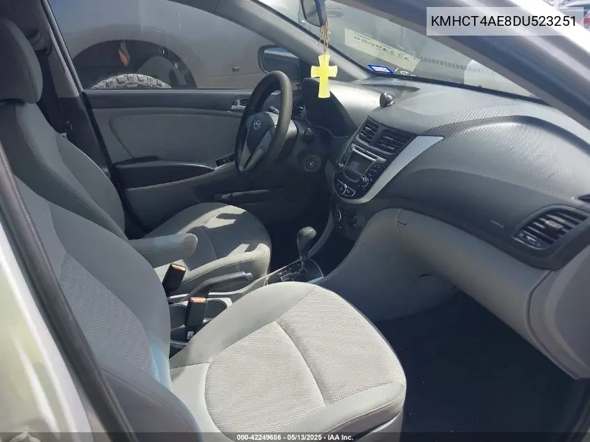 2013 Hyundai Accent Gls VIN: KMHCT4AE8DU523251 Lot: 42249686