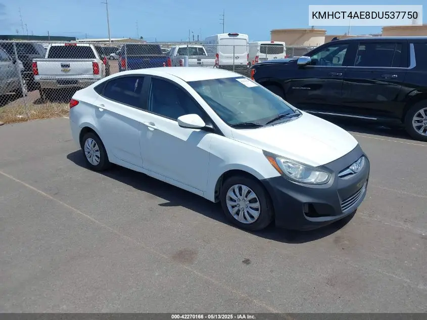 2013 Hyundai Accent Gls VIN: KMHCT4AE8DU537750 Lot: 42270166