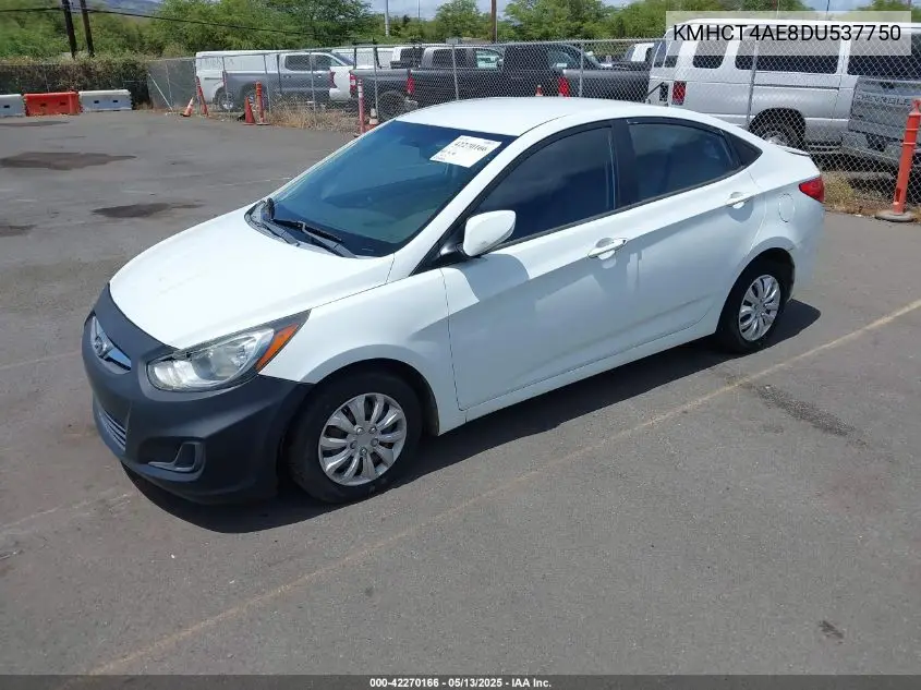 2013 Hyundai Accent Gls VIN: KMHCT4AE8DU537750 Lot: 42270166