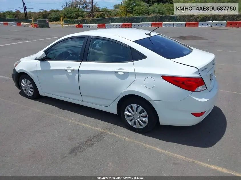 2013 Hyundai Accent Gls VIN: KMHCT4AE8DU537750 Lot: 42270166