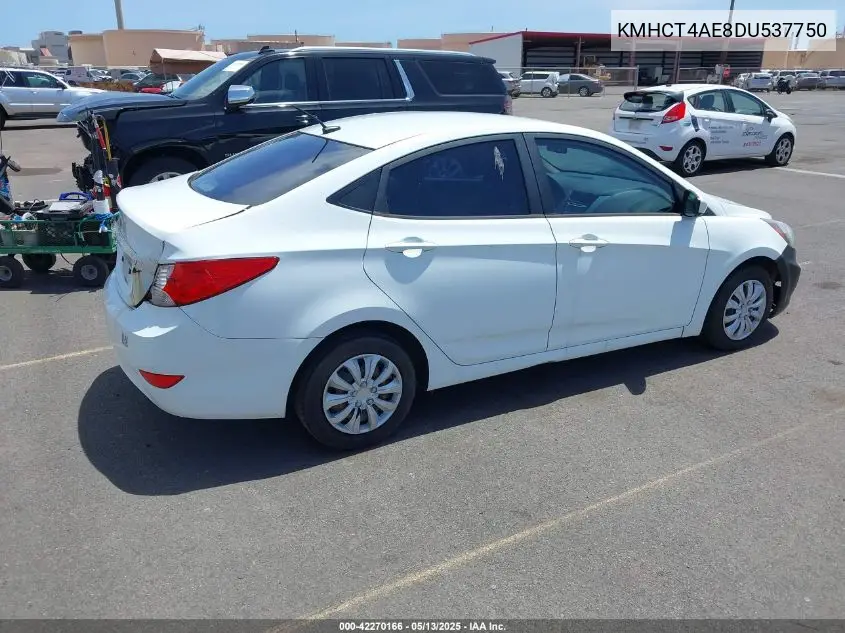 2013 Hyundai Accent Gls VIN: KMHCT4AE8DU537750 Lot: 42270166