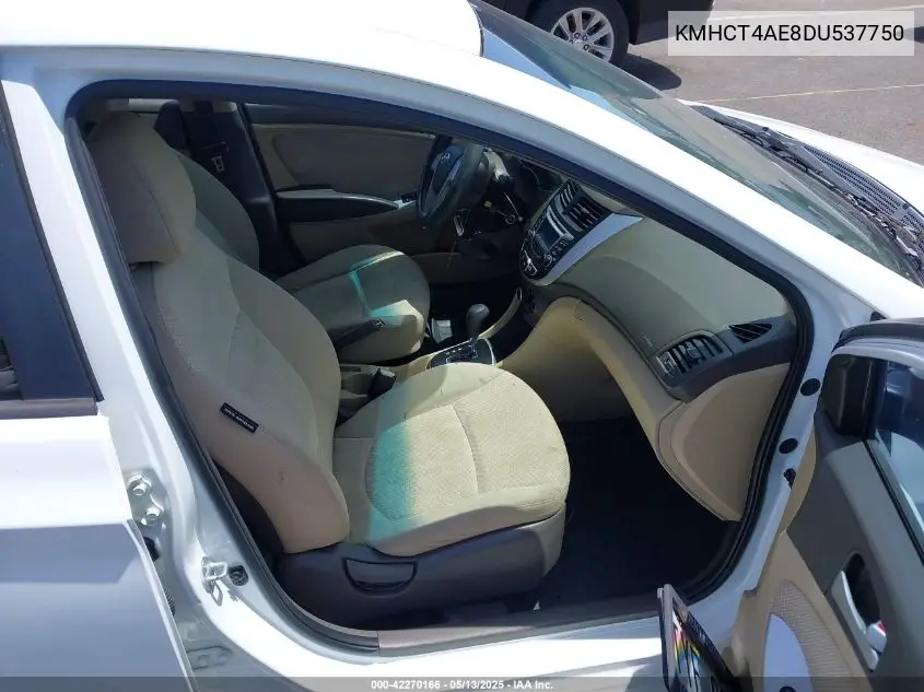 2013 Hyundai Accent Gls VIN: KMHCT4AE8DU537750 Lot: 42270166