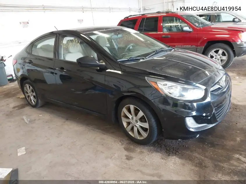 2013 Hyundai Accent Gls VIN: KMHCU4AE8DU419954 Lot: 42606994