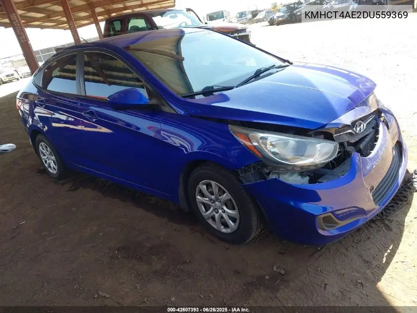 2013 Hyundai Accent Gls VIN: KMHCT4AE2DU559369 Lot: 42607393