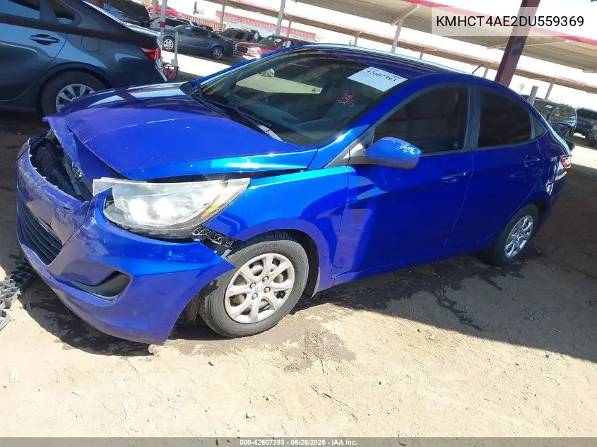 2013 Hyundai Accent Gls VIN: KMHCT4AE2DU559369 Lot: 42607393