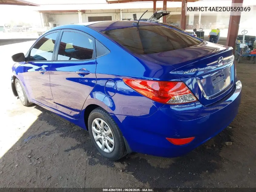 2013 Hyundai Accent Gls VIN: KMHCT4AE2DU559369 Lot: 42607393