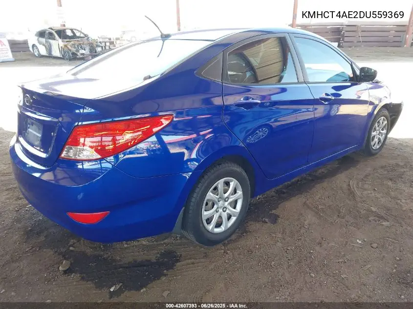 2013 Hyundai Accent Gls VIN: KMHCT4AE2DU559369 Lot: 42607393