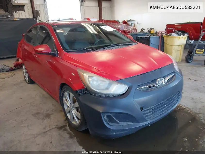 2013 Hyundai Accent Gls VIN: KMHCU4AE6DU583221 Lot: 42609965