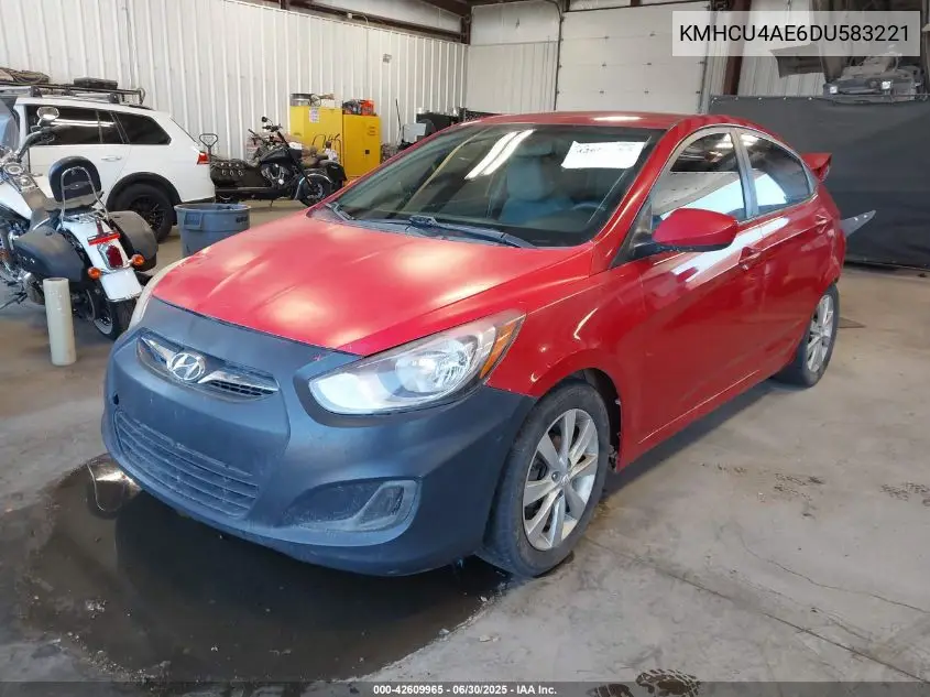2013 Hyundai Accent Gls VIN: KMHCU4AE6DU583221 Lot: 42609965