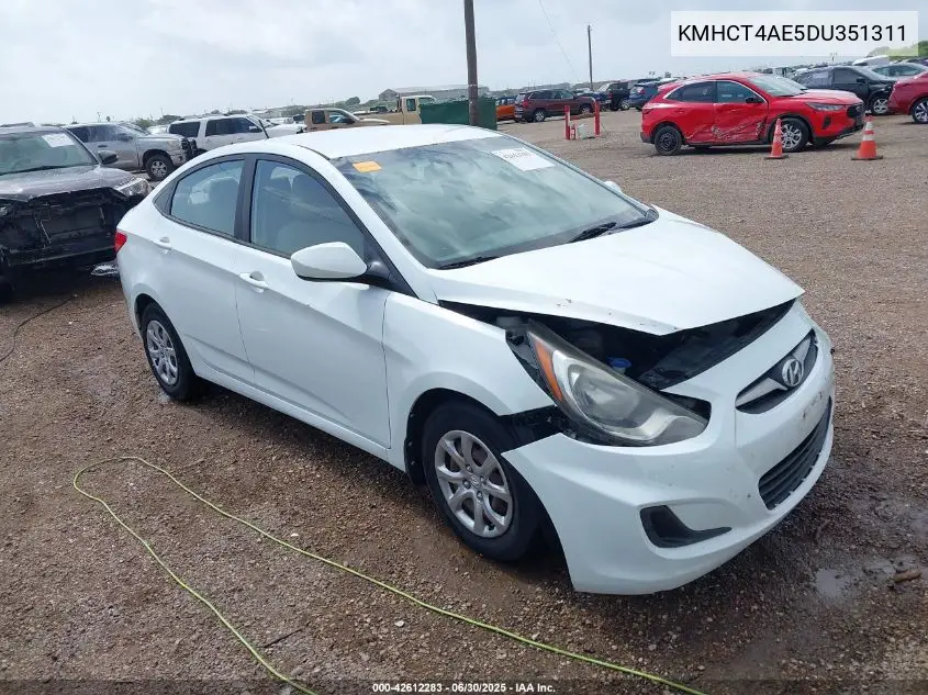 2013 Hyundai Accent Gls VIN: KMHCT4AE5DU351311 Lot: 42612283