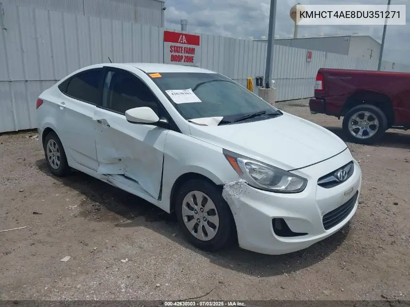 2013 Hyundai Accent Gls VIN: KMHCT4AE8DU351271 Lot: 42630303