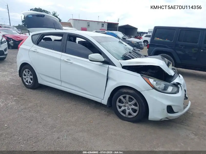 2013 Hyundai Accent Gs VIN: KMHCT5AE7DU114356 Lot: 42645662