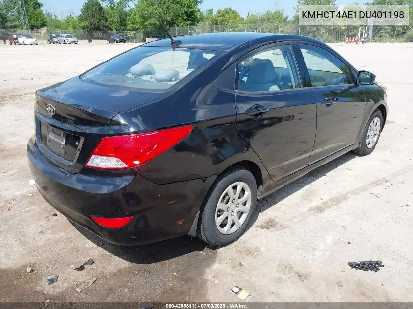 2013 Hyundai Accent Gls VIN: KMHCT4AE1DU401198 Lot: 42653113