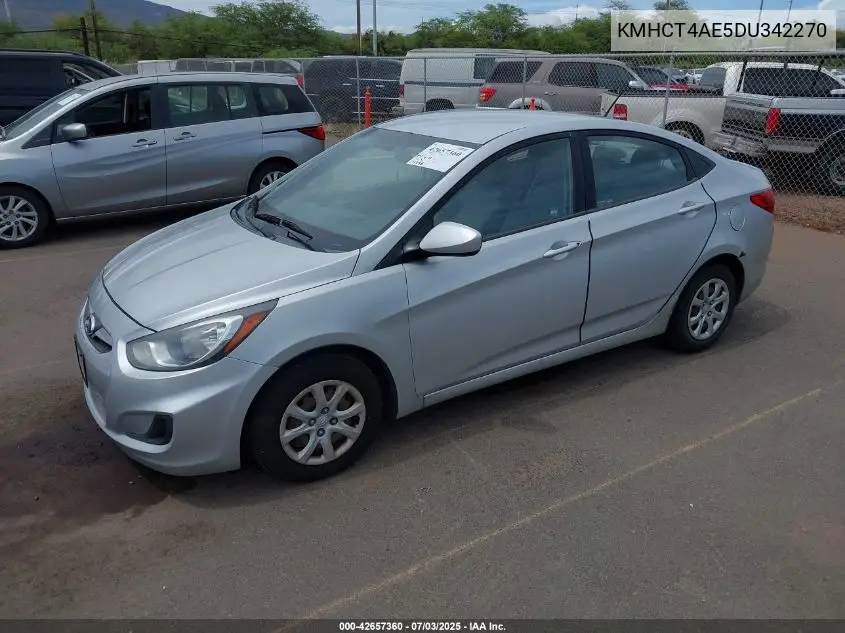 2013 Hyundai Accent Gls VIN: KMHCT4AE5DU342270 Lot: 42657360