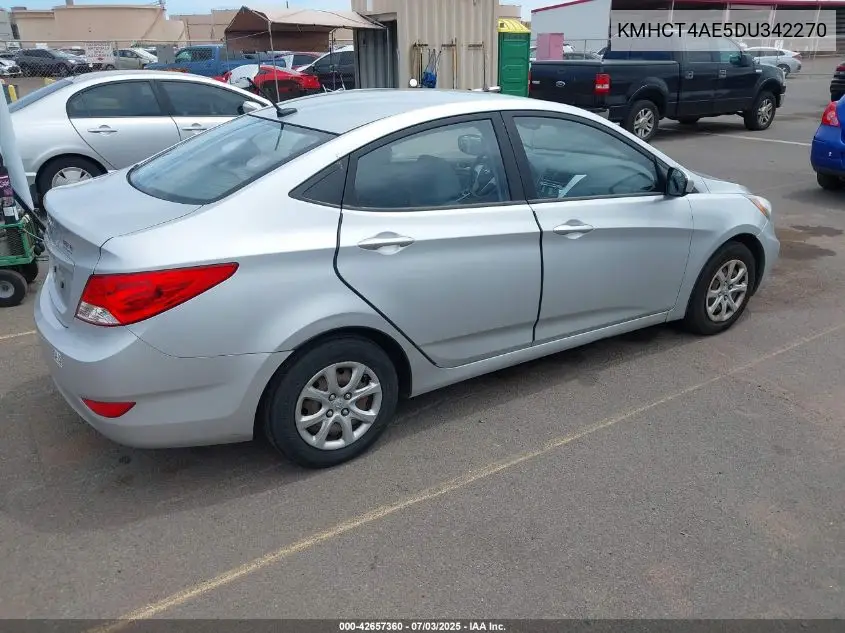 2013 Hyundai Accent Gls VIN: KMHCT4AE5DU342270 Lot: 42657360
