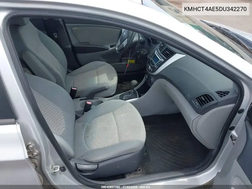 2013 Hyundai Accent Gls VIN: KMHCT4AE5DU342270 Lot: 42657360
