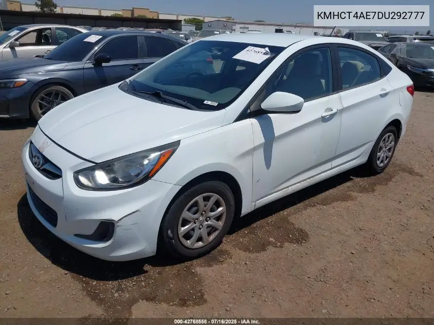 2013 Hyundai Accent Gls VIN: KMHCT4AE7DU292777 Lot: 42768558