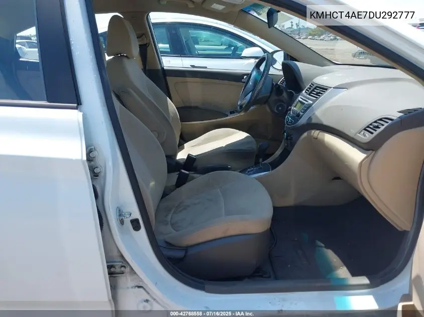 2013 Hyundai Accent Gls VIN: KMHCT4AE7DU292777 Lot: 42768558