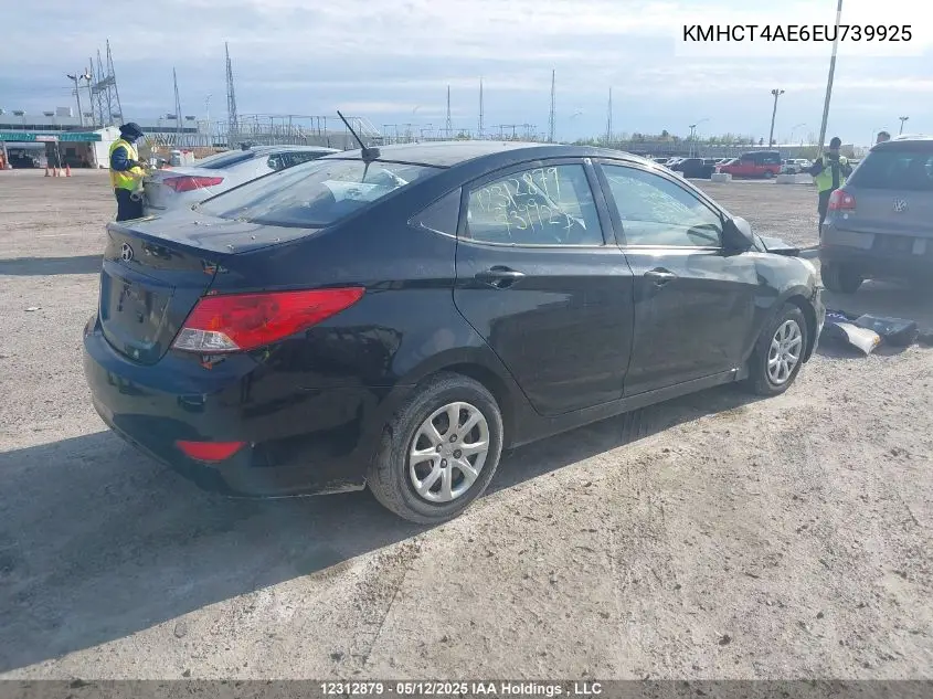 2014 Hyundai Accent Gl VIN: KMHCT4AE6EU739925 Lot: 12312879X
