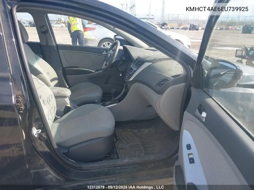 2014 Hyundai Accent Gl VIN: KMHCT4AE6EU739925 Lot: 12312879X