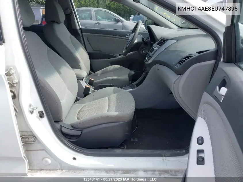 2014 Hyundai Accent Gl VIN: KMHCT4AE8EU747895 Lot: 12348141