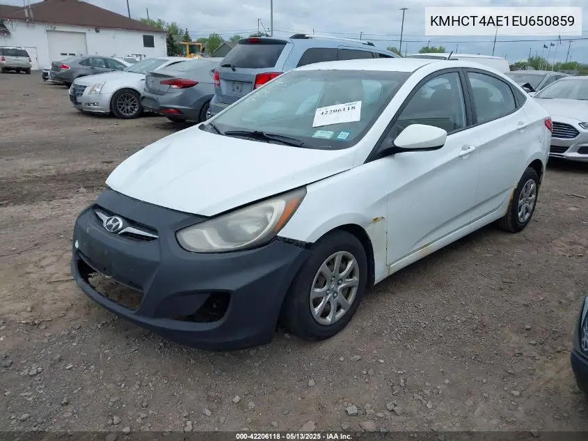 2014 Hyundai Accent Gls VIN: KMHCT4AE1EU650859 Lot: 42206118