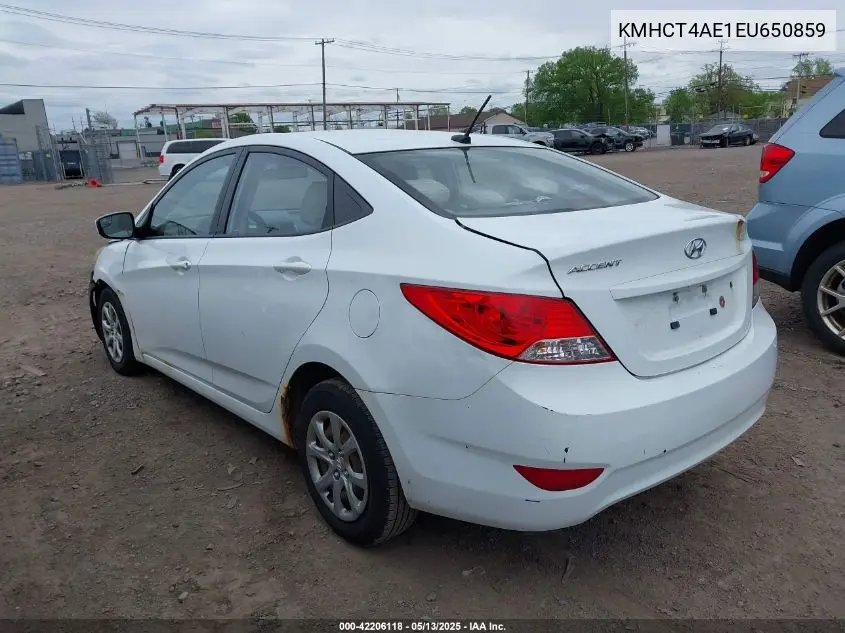 2014 Hyundai Accent Gls VIN: KMHCT4AE1EU650859 Lot: 42206118