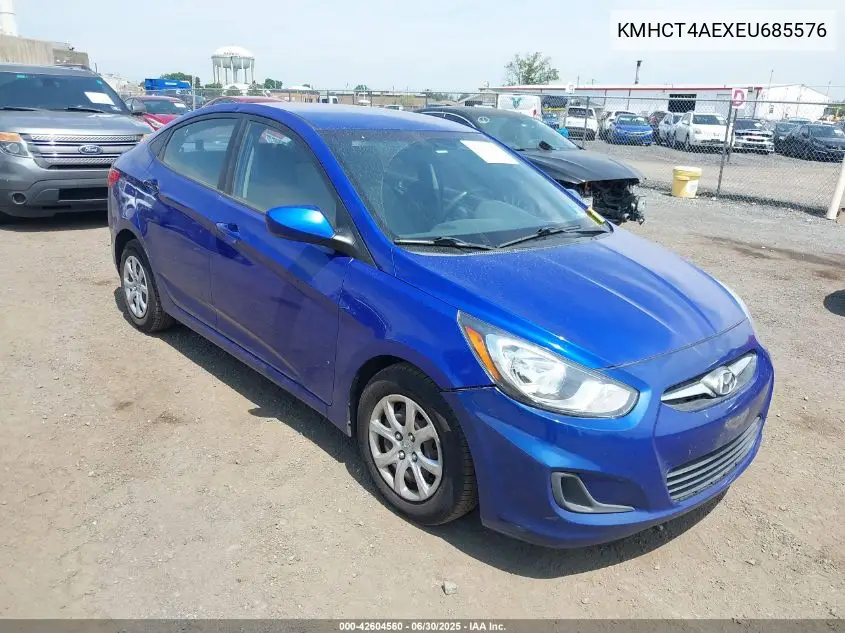 2014 Hyundai Accent Gls VIN: KMHCT4AEXEU685576 Lot: 42604560
