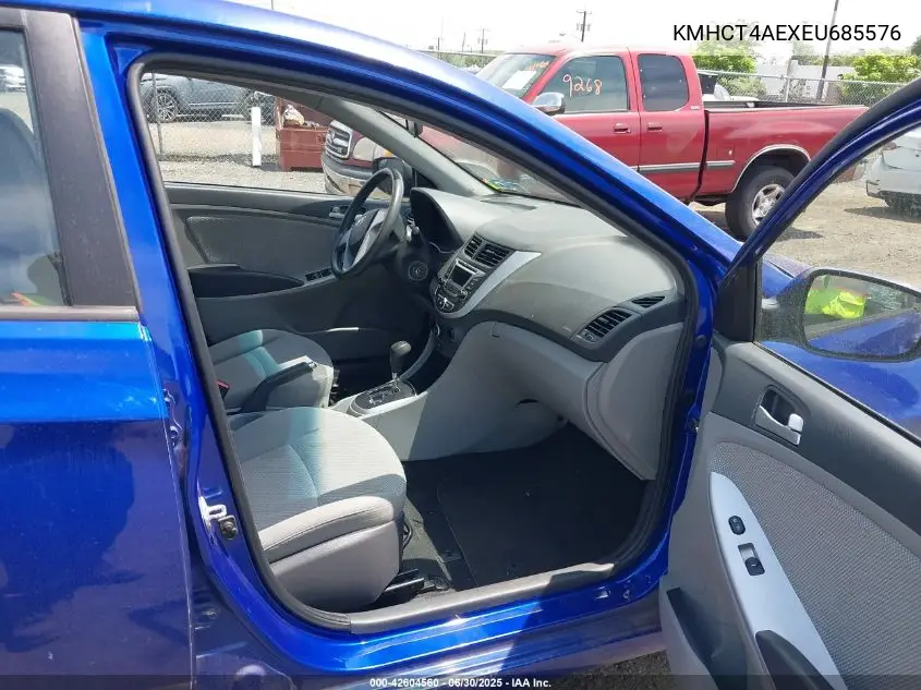 2014 Hyundai Accent Gls VIN: KMHCT4AEXEU685576 Lot: 42604560
