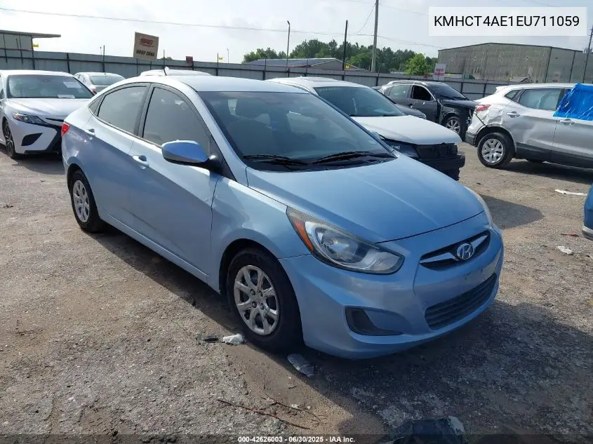 2014 Hyundai Accent Gls VIN: KMHCT4AE1EU711059 Lot: 42626003