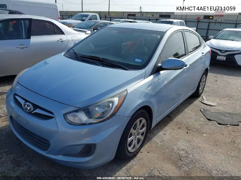 2014 Hyundai Accent Gls VIN: KMHCT4AE1EU711059 Lot: 42626003