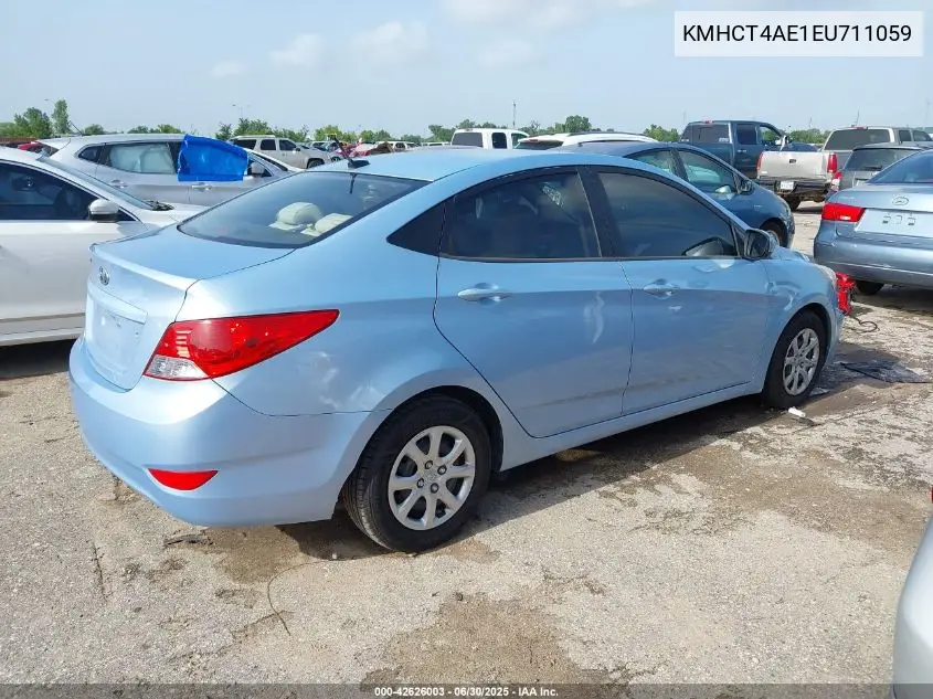 2014 Hyundai Accent Gls VIN: KMHCT4AE1EU711059 Lot: 42626003