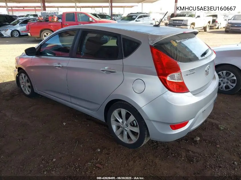 2014 Hyundai Accent Se VIN: KMHCU5AE3EU160667 Lot: 42626409