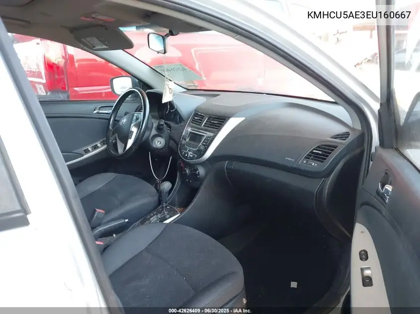 2014 Hyundai Accent Se VIN: KMHCU5AE3EU160667 Lot: 42626409