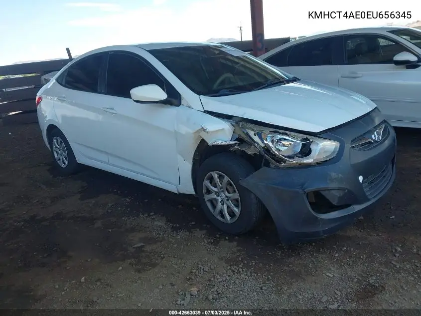 2014 Hyundai Accent Gls VIN: KMHCT4AE0EU656345 Lot: 42663039
