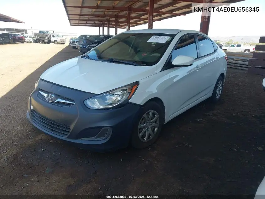 2014 Hyundai Accent Gls VIN: KMHCT4AE0EU656345 Lot: 42663039