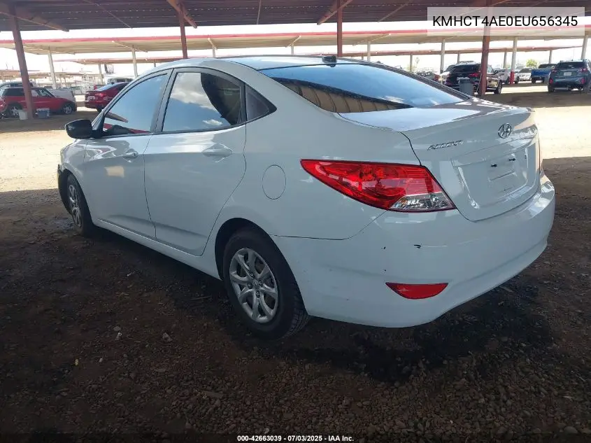 2014 Hyundai Accent Gls VIN: KMHCT4AE0EU656345 Lot: 42663039
