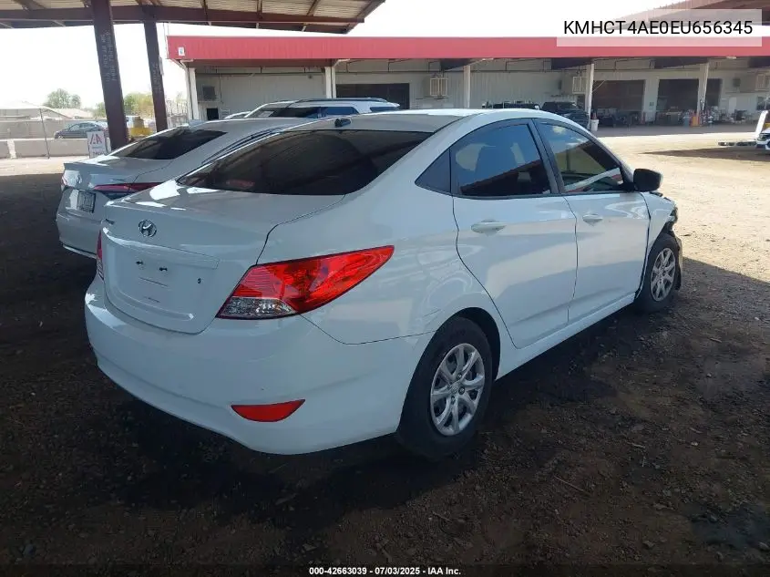 2014 Hyundai Accent Gls VIN: KMHCT4AE0EU656345 Lot: 42663039