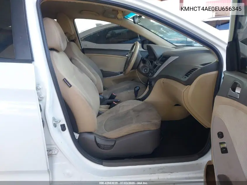 2014 Hyundai Accent Gls VIN: KMHCT4AE0EU656345 Lot: 42663039