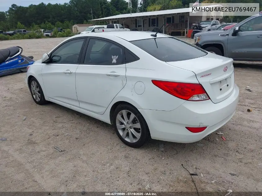 2014 Hyundai Accent Gls VIN: KMHCU4AE2EU769467 Lot: 42719569