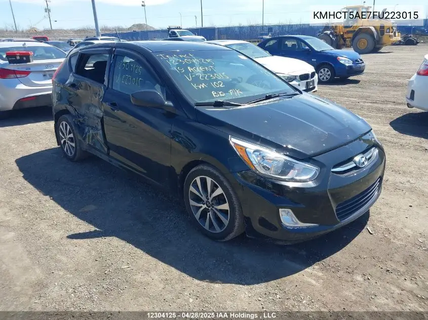 2015 Hyundai Accent VIN: KMHCT5AE7FU223015 Lot: 12304125