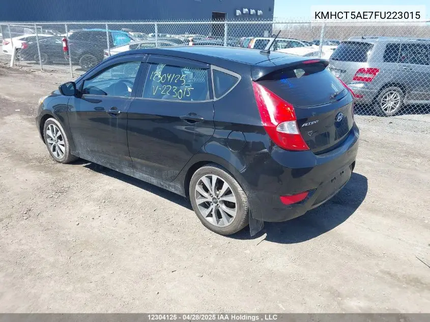 2015 Hyundai Accent VIN: KMHCT5AE7FU223015 Lot: 12304125