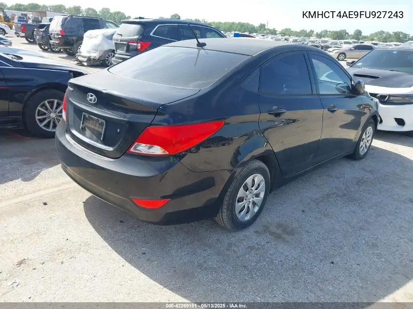 2015 Hyundai Accent Gls VIN: KMHCT4AE9FU927243 Lot: 42269151