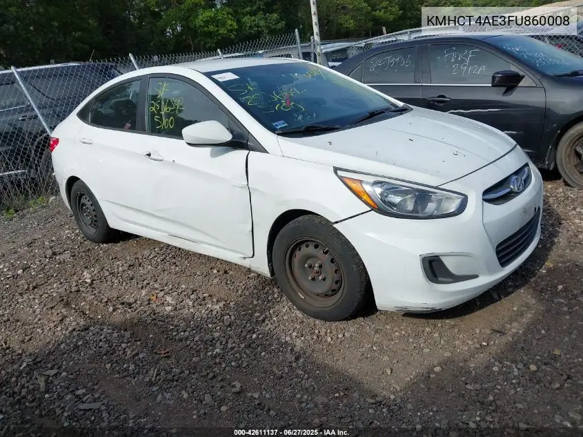 2015 Hyundai Accent Gls VIN: KMHCT4AE3FU860008 Lot: 42611137