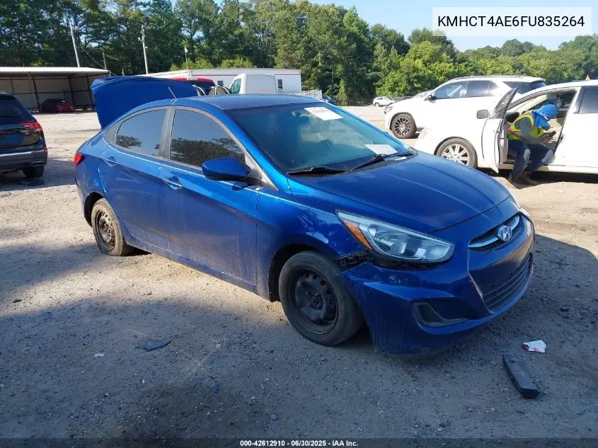 2015 Hyundai Accent Gls VIN: KMHCT4AE6FU835264 Lot: 42612910