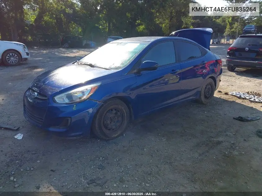 2015 Hyundai Accent Gls VIN: KMHCT4AE6FU835264 Lot: 42612910